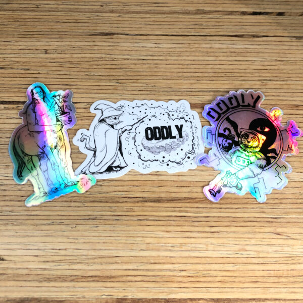 oddly correct stickers holographic
