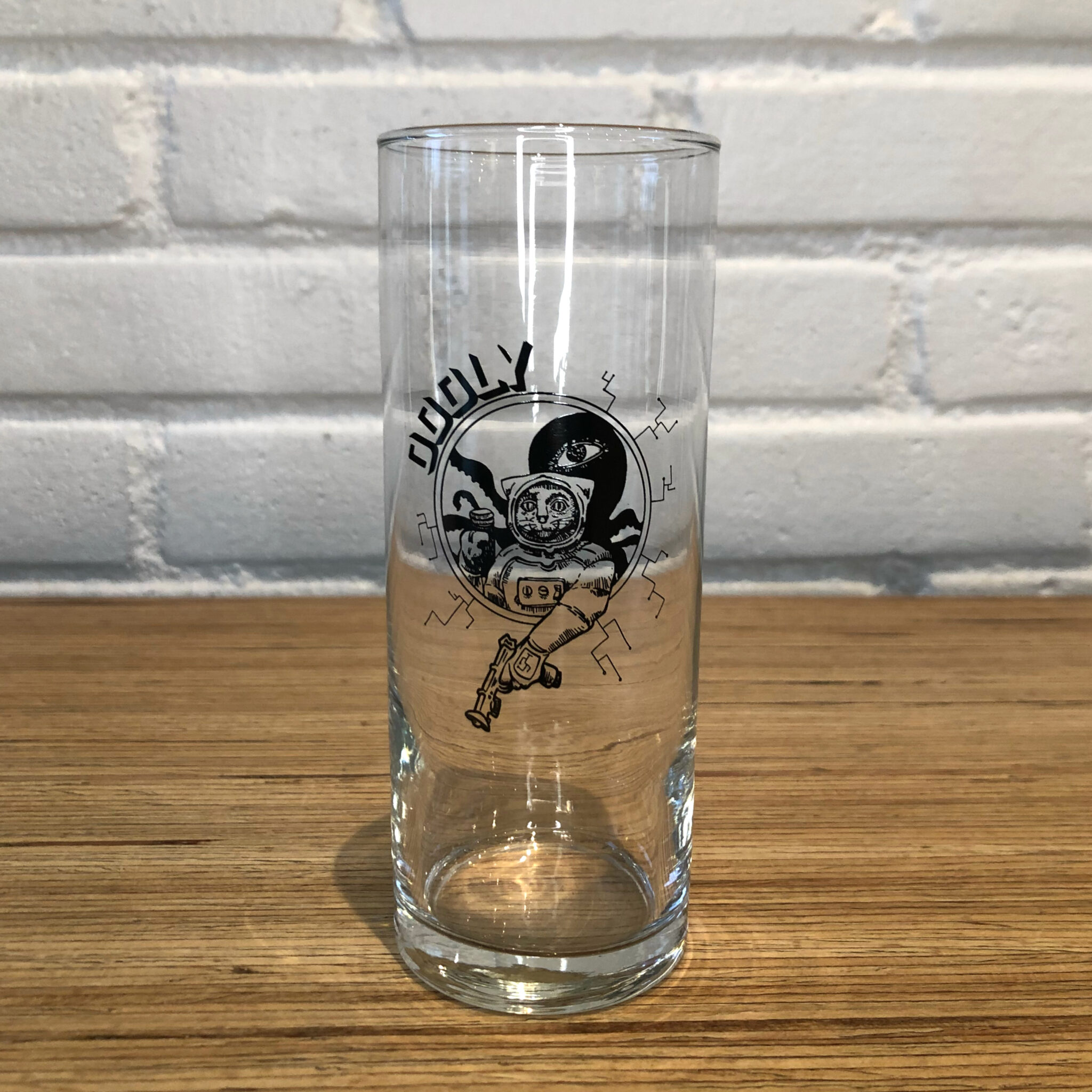 Space Cat “zombie” 12oz glass